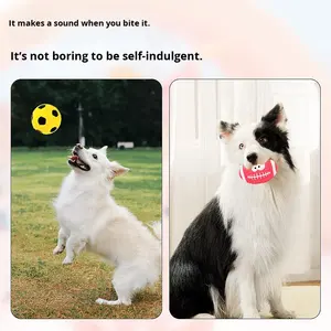 Palla Morbida da Rugby per Animali Domestici, Giocattolo Sonoro per Cani Piccoli e Grandi, Tennis, Pallavolo, Calcio, Basket, in Lattice per Pulizia Denti e Addestramento - Product Image 3
