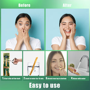 แปรงสีฟันมิสวักธรรมชาติ ชุดสุดคุ้ม 3 ชิ้น - ไม้เซวักแบบดั้งเดิมคุณภาพพรีเมียมเพื่อการทำความสะอาดฟันอย่างมีประสิทธิภาพและสุขภาพเหงือกที่ดี - Product Image 6