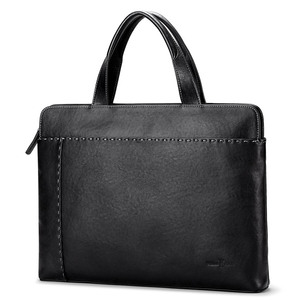 Bolso de piel auténtica para ordenador portátil para hombre, bolso de hombro para oficina, maletín de cuero, a la moda, 2020 - Product Image 1