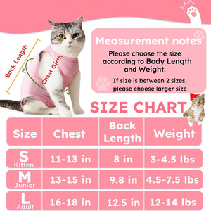 Vestido Transpirable y Anti-mordeduras para Gatos Madres, para Recuperación Postoperatoria, Desmame y Uso en Todas las Estaciones - Product Image 2