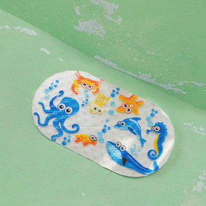Variety Design Custom Oval Print Cartoon Design Washable Cleaning Self Drying Quick Dry <strong>Bathtub</strong> PVC Bath <strong>Mat</strong> <strong>Non</strong> <strong>Slip</strong> for - Product Image 3