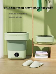 Machine à laver pliable 8L portable pour chaussettes, sous-vêtements et culottes, machine à laver domestique rétractable 3 modèles avec essorage - Product Image 5