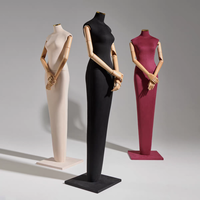 Mannequin de vitrine pour magasin de vêtements, mannequin de robe de mariée en daim, corps entier, accessoires de vitrine