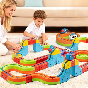 Jouet de voiture à rail, assemblage DIY, piste magnétique, voiture éducative, blocs de construction, jouets de voiture pour enfants - Product Image 2