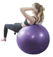OLLAS फिटनेस उपकरण विरोधी फट कोई पर्ची योग संतुलन गेंद, व्यायाम पिलेट्स योग गेंद के साथ त्वरित पैर पंप