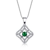 ACIER INOXYDABLE Charme Géométrique Pur Couleur Triangle Pendentif Colliers