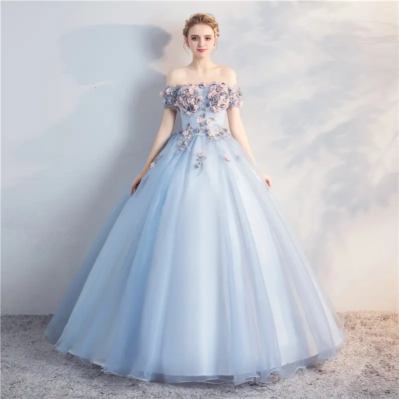 Colorful Gauze Evening Dress Tutu Lace Bodice One Shoulder A Line Plus Size Big Women Wedding Dresses