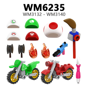 WM6235 Juego de Construcción de Bloques de Plástico Educativos para Niños, con Personajes de Videojuegos como la Princesa Peach, Luigi, Bowser Jr., Toad y <span class=keywords><strong>Yoshi</strong></span>, para Armar y Coleccionar, Regalo para Niños - Product Image 1