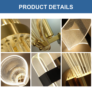 Trong suốt Acrylic khách sạn Đèn tường với ánh sáng LED sắt cơ thể cạnh giường lối đi tường ánh sáng kim loại trang trí cho phòng ngủ - Product Image 3