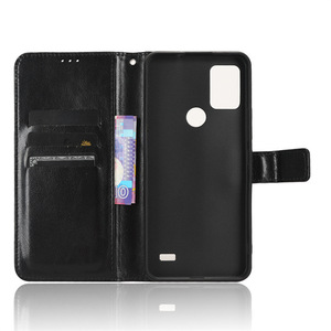 Portefeuille de luxe Crazy Horse en cuir PU, étui à rabat pour <span class=keywords><strong>Vodafone</strong></span> Smart T23 - Product Image 3