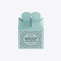 Caja de Dulces Desechable Ecológica y Creativa con Fondo Cuadrado Hueco en Forma de Mariposa, Empaque de Cartón Perlado para Aperitivos
