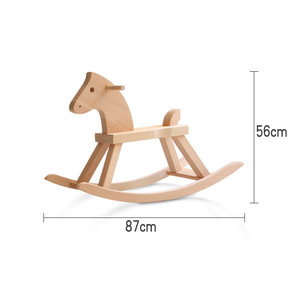 儿童木制摇马适合学步骑手耐用的婴儿摇摆玩具 - Product Image 6
