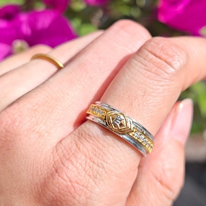 Bague Bouddhiste Unique Rétro en Argent 925, Amulette Spirituelle, Bague de Couple et Bijoux Occidentaux, Bijoux Traditionnels de Guérison - Product Image 1