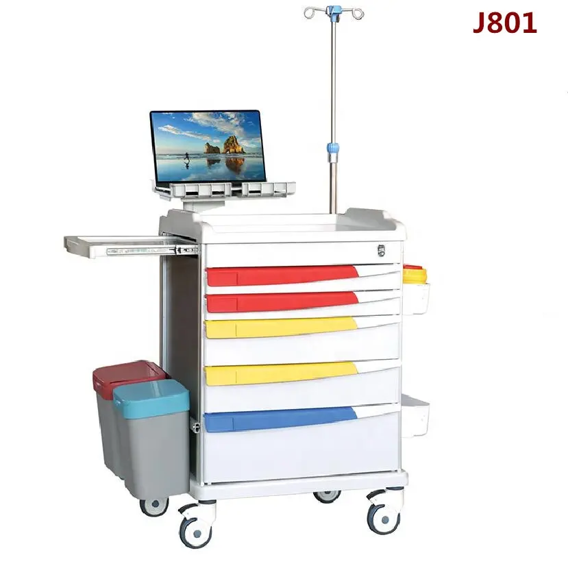 2020 Newly Presented ABS Medical Emergency Trolley For Hospital