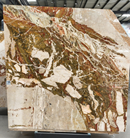 Dalles de marbre Breccia Pontificia multicolores de luxe, Breche Fantastique, pour carrelage, îlots, comptoirs, dessus de vanité et tables à manger modernes