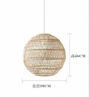 Luminaire suspendu en rotin tissé à la main, art rétro, restaurant, hôtel, étude, couloir, décoration rurale, luminaires