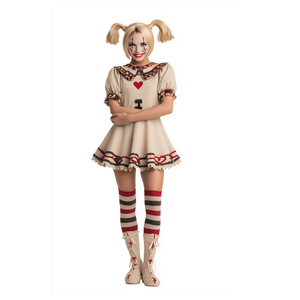 Disfraz <span class=keywords><strong>de</strong></span> Muñeca Espeluznante para Mujer, Kit <span class=keywords><strong>de</strong></span> Disfraz <span class=keywords><strong>de</strong></span> Halloween, Poliéster para Actuaciones en Escenario - Product Image 1