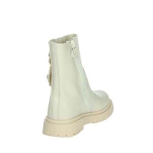 Balducci Girls' Low Ankle Boots Cream Mid-Calf With Flower Applique Design - Product Image 3
