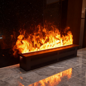 Cheminée électrique moderne à LED 128, effet de vapeur d'eau 3D, pour meuble <span class=keywords><strong>TV</strong></span> intégré, utilisation intérieure - Product Image 5