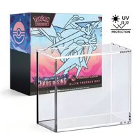 Boîte de rangement en acrylique facile à nettoyer pour Pokémon Elite Trainer Box, avec couvercle magnétique, protection pour collection TCG