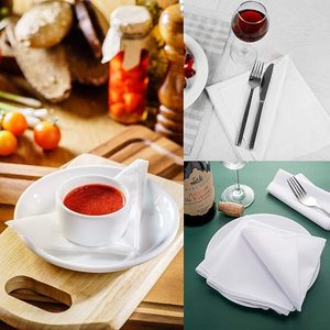 منديل قطني ناعم أبيض للرجال، مقاس 16*16 بوصة، 100% قطن نقي، مناديل سادة مع شريط جاكار للهدايا والزفاف - Product Image 6