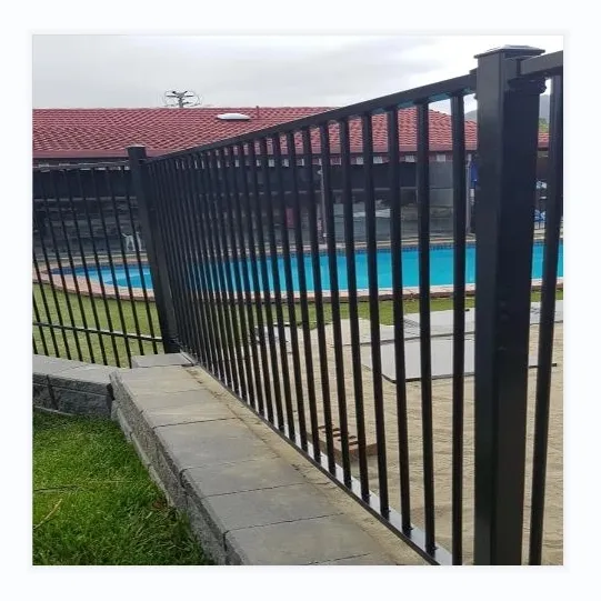 Pemasok logam ramah lingkungan pagar kolam renang Stainless panel Aluminium