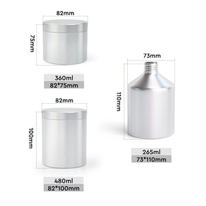 Pot de crème corporelle de luxe en aluminium léger et recyclable pour crème corporelle - Product Image 4