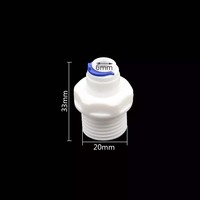 POM 1/4" OD buis naar 3/8" mannelijke schroefdraad adapter push-to-connect rechte koppeling snelkoppelingen voor waterzuiveraar