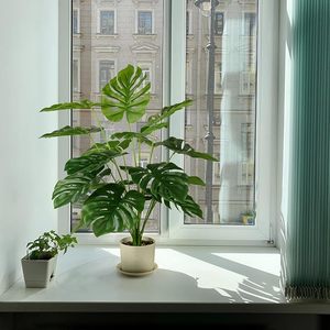 Palmera Tropical Grande Monstera Artificial Planta Sintética <span class=keywords><strong>para</strong></span> <span class=keywords><strong>Interior</strong></span> y Exterior Decoración de Hogar Oficina Jardín Maceta de Plástico - Product Image 5