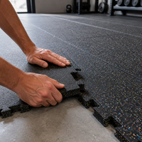 Dalles de sol en caoutchouc souple antidérapantes EPDM pour aire de jeux intérieure/extérieure, tapis de sol emboîtables pour salle de sport avec absorption des chocs et imperméabilisation