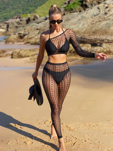 釣りネット服セクシーカラフルなジャンプスーツランジェリートップパンストセットボディストッキング - Product Image 4