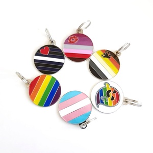 Lesbianas Orgullo Gay Igualdad Arco Iris LGBT Colgante Etiqueta de perro collar cadena - Product Image 3