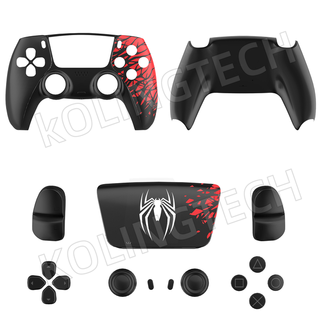 Premium ABS Replacement Faceplate Cover for PS5 Controller Shell Spider Man Version