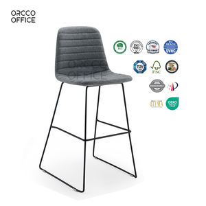 Дизайн, Офисная домашняя кухня, кофейня, кафе, полипропиленовая цветная ткань, мягкое сиденье, современный металлический каркас, высокий барный стул - Product Image 1