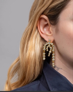 Aretes de Diseñador de Moda Tipo Candelabro con Borlas Largas y Burbujas de Circón Irregular, Chapados en Oro de 18K, para Fiestas y Regalos de Joyería - Product Image 2