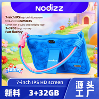 Tablet Infantil HD de 7 Pulgadas con Android 13, MTK, 3+32GB, Funda de Silicona Antigolpes y Anticaídas, Correa, Tablet para Estudiantes con USB-C