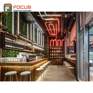 Exhibidor de Café Profesional de Múltiples Niveles, Estante de Exhibición de Tazas para Minoristas, Exhibidor de Productos con Respaldo de Listones de Madera - Product Image 5