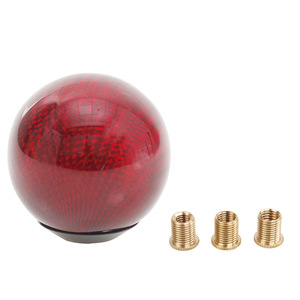 Carbon Fiber Gear <b>Shift</b> <b>Knob</b> Round Ball Red Black Silver Automatic Car Manual Transmission <b>Knob</b> SFN031 - Product Image 5