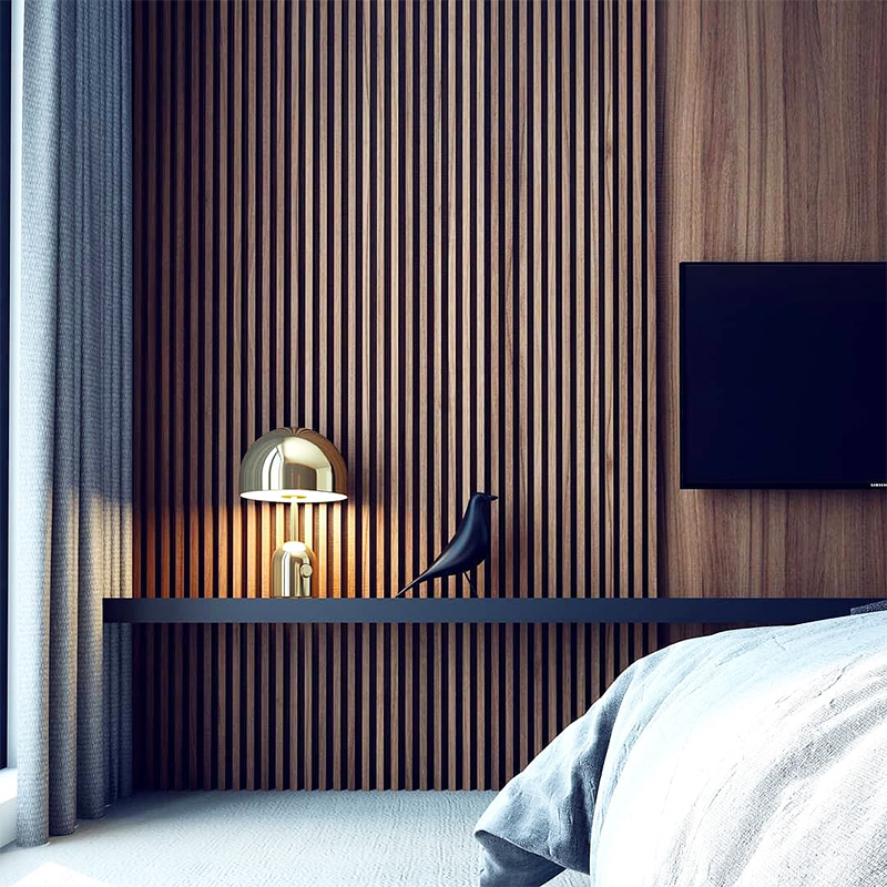 Акустическая настенная панель из натурального дуба, фанера и МДФ, 100% ПЭТ, полиэфир, Звукопоглощающая акустическая поверхность