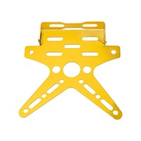 Support de plaque d'immatriculation réglable et mobile de type col de cygne en aluminium, cinq couleurs, pour moto tout-terrain et vélo électrique modifiés