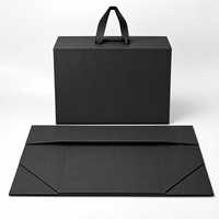 Boîte d'emballage en carton rigide sur mesure, grande taille, pliable, avec fermeture magnétique et ruban
