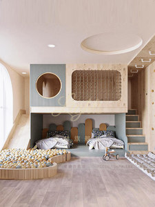Culla multi-lettino in legno massello per bambini, letto a castello a soppalco multifunzionale di lusso leggero con scivolo, personalizzabile per bambina - Product Image 2