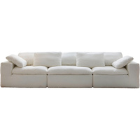 OEM Minimalistisches Cremeweißes Modulares Sofa-Set Vakuumkomprimierte Sektionalgarnitur für Boutique-Hotel Büro Studio