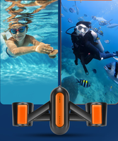 Propulseur sous-marin portable à 2 vitesses, scooter électrique rechargeable pour la plongée libre, le snorkeling et la plongée sous-marine