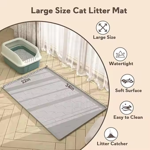 Silikon EVA Katzenstreu matte Wasserdichtes Urin-Fangpad Streu kontrolle Weniger Abfall Einfache Reinigung Wasch barer Katzenstreu - Product Image 4