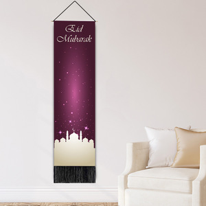 Tapiz de Pared Largo con Borlas de <span class=keywords><strong>Tela</strong></span> para Colgar, Decoración de Fiesta de Ramadán Kareem, Eid Mubarak - Product Image 5