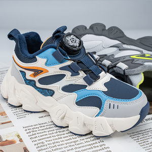 Chaussures de sport multicolores pour enfants Chaussures flexibles à semelle large Chaussures pour enfants Garçon <span class=keywords><strong>Taille</strong></span> 35 Trendy Kids Boys and Girls Sneakers - Product Image 3