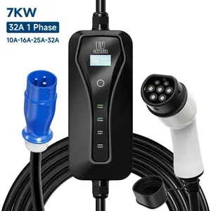 2024 Ac Home Use Portable Electric Car Charger 32a 7kw GB/T Specifications Low Price Ev Charger 220 Volts