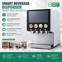 Distributeur Commercial de Boissons Céréalières à Écran Tactile 4 Saveurs, Vente Directe Usine : Lait de Soja, Jus de Maïs, Boisson au Maïs, Lait de Coco