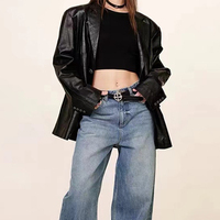 Manteau en cuir d'agneau de haute qualité Jancoco pour femmes, sur mesure, grande taille, véritable texture crocodile